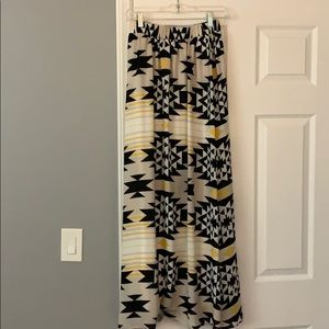 Aztec pattern maxi skirt
